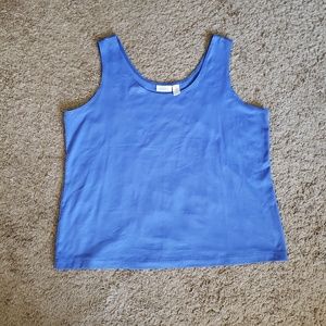 Chicos Microfiber Stretch Tank Brite Blue Sz 3 16